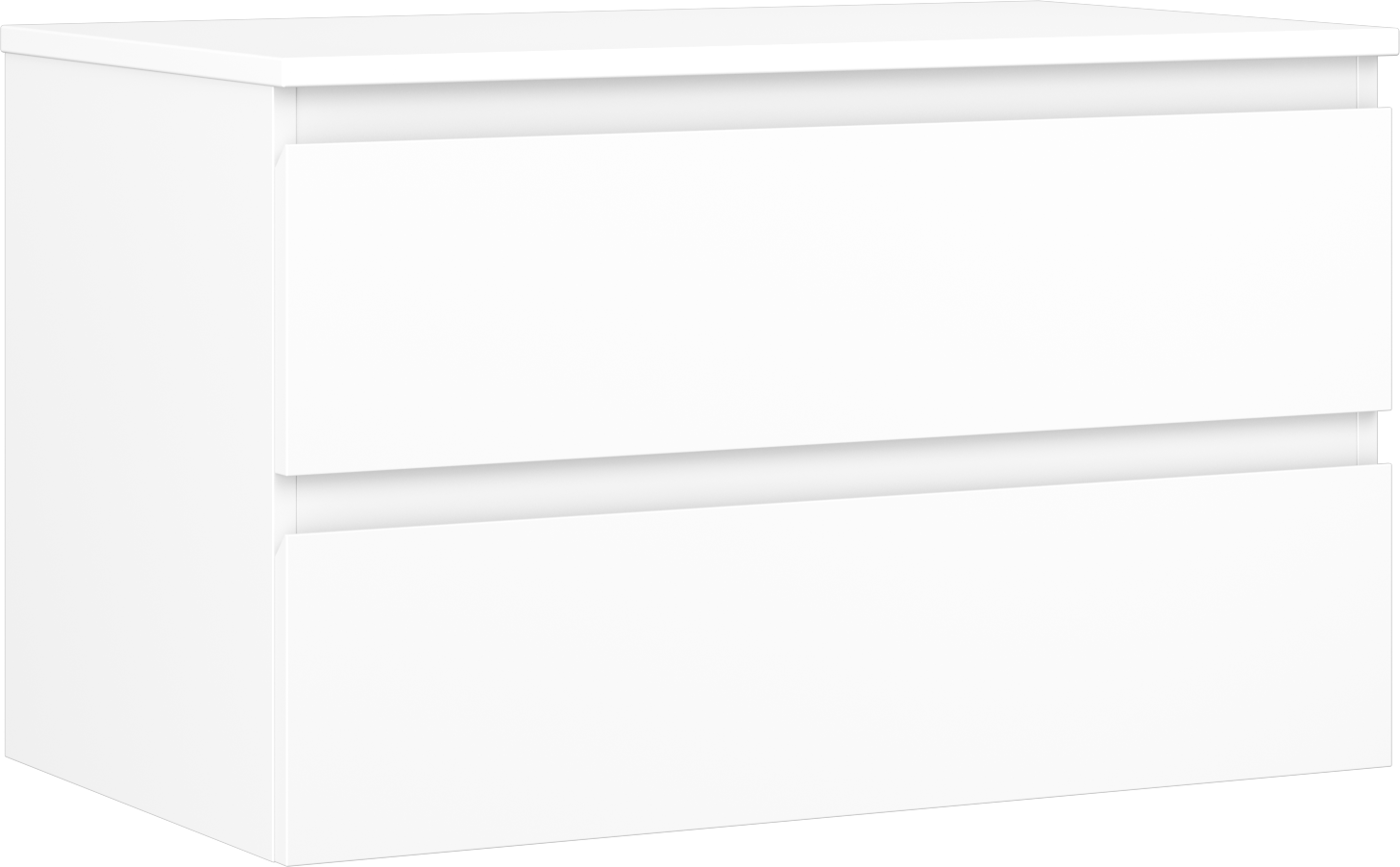 Mexen Orio szafka łazienkowa podumywalkowa 80 cm z blatem, 2 szuflady, biała mat - 91A10-08047-2-BFFC01