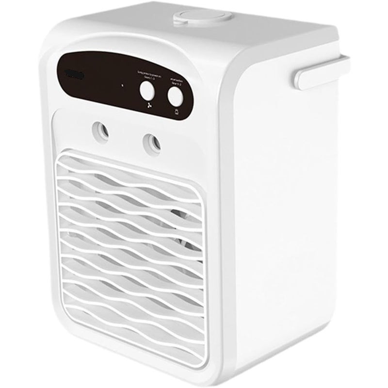 Wielofunkcyjna mini klimatyzacja z funkcją mgiełki, odpowiednia do stosowania na biurku i na zewnątrz, biała