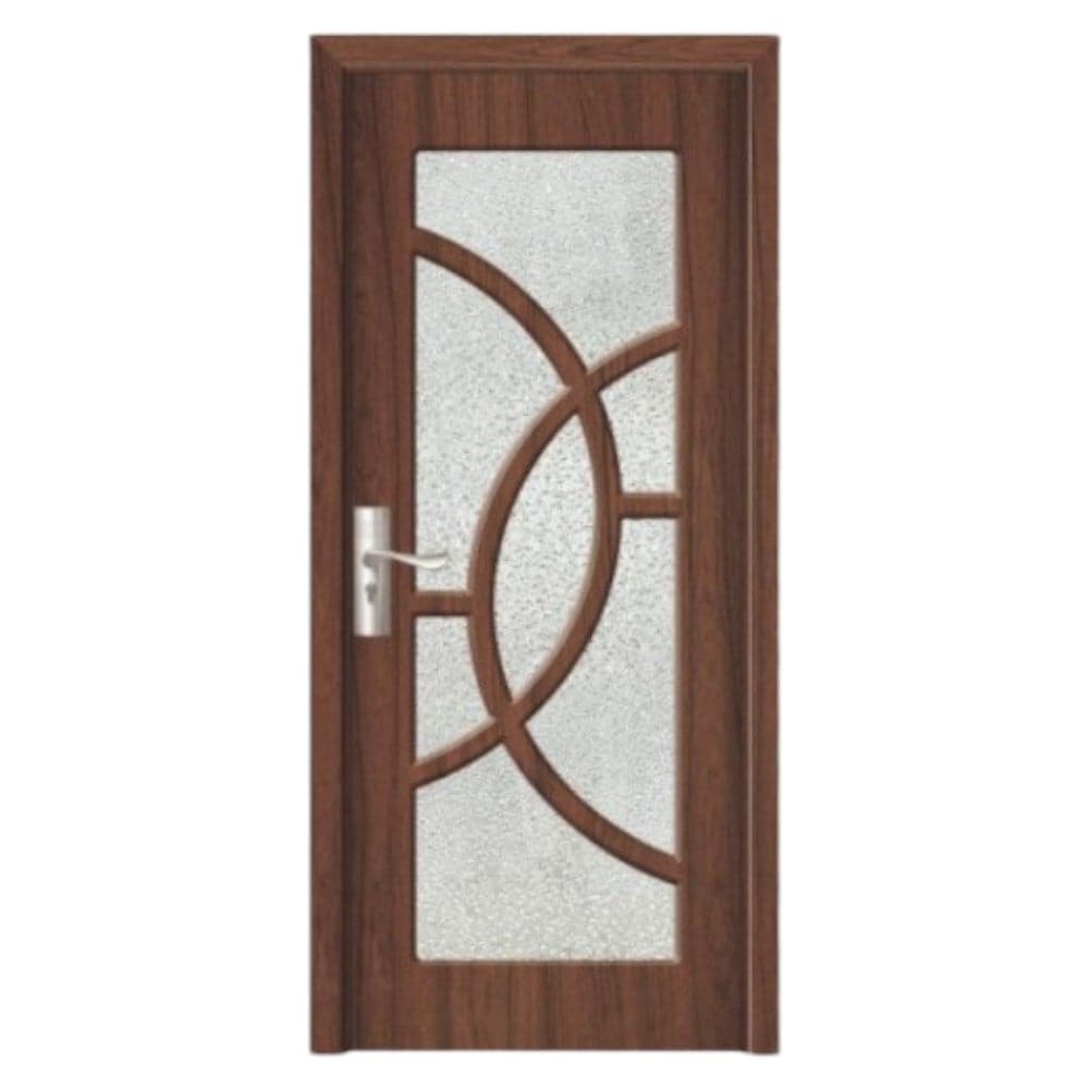 Usa interior din MDF Novo Doors ND309, Cadru lemn masiv, Kit complet, Toc reglabil 30 cm inclus, Plinta pe Ambele Parti, 80x200 cm, Maro inchis