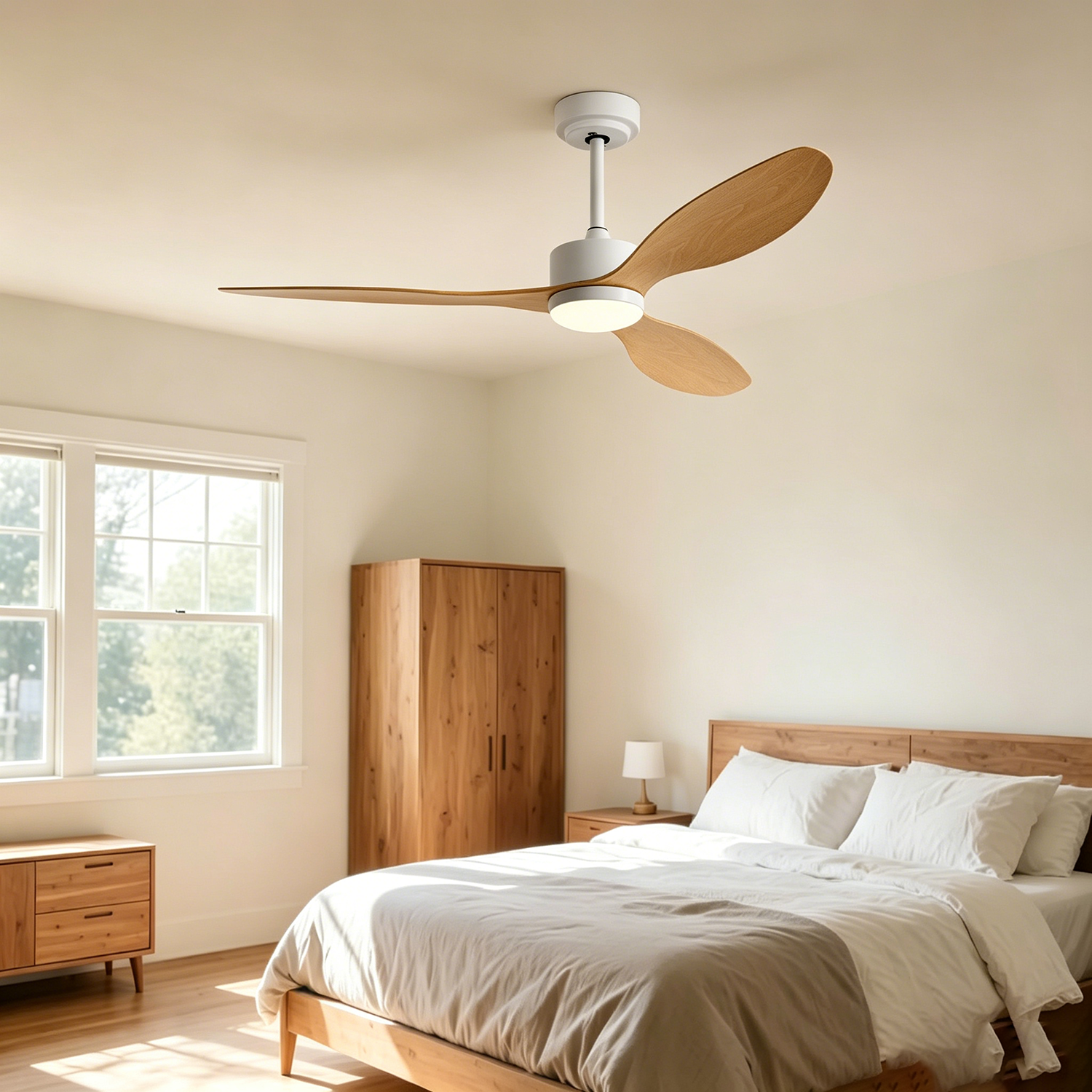 Ventilateur de plafond de 106 cm avec lumière et télécommande, moteur CC silencieux, 6 vitesses, 3 températures de couleur, minuterie - 8