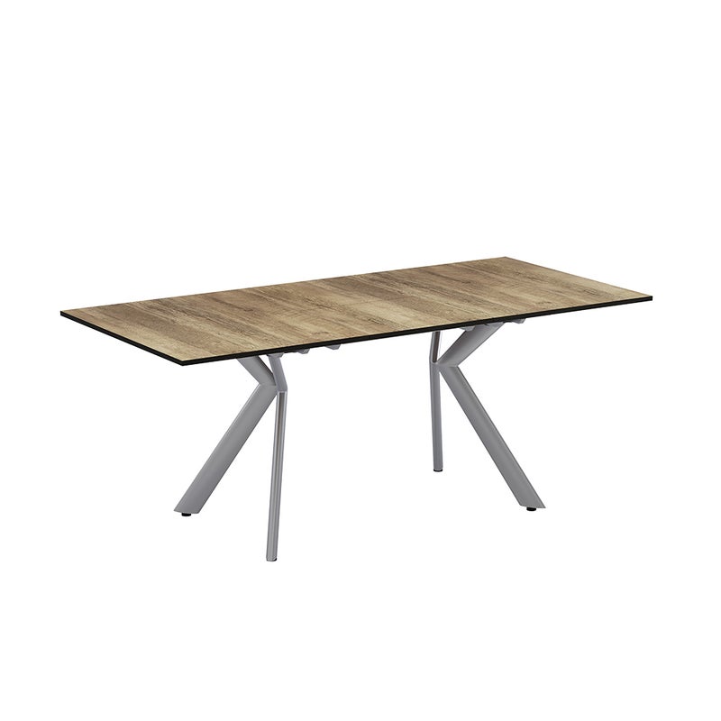 Vicco Stół do jadalni Trill, Rustykalny dąb/szary, 140 x 90 cm z możliwością przedłużenia