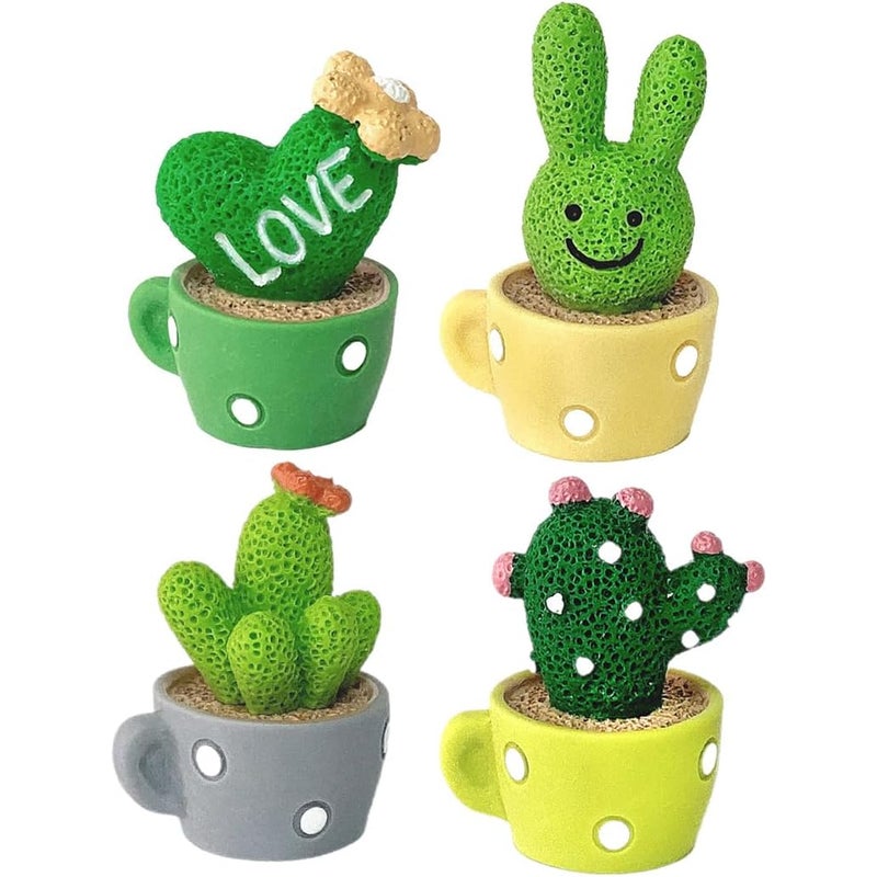 4 dekoracyjne sztuczne kaktusy ABS, wiszące figury, sztuczne rośliny doniczkowe, dekoracja deski rozdzielczej samochodu, biura i salonu.