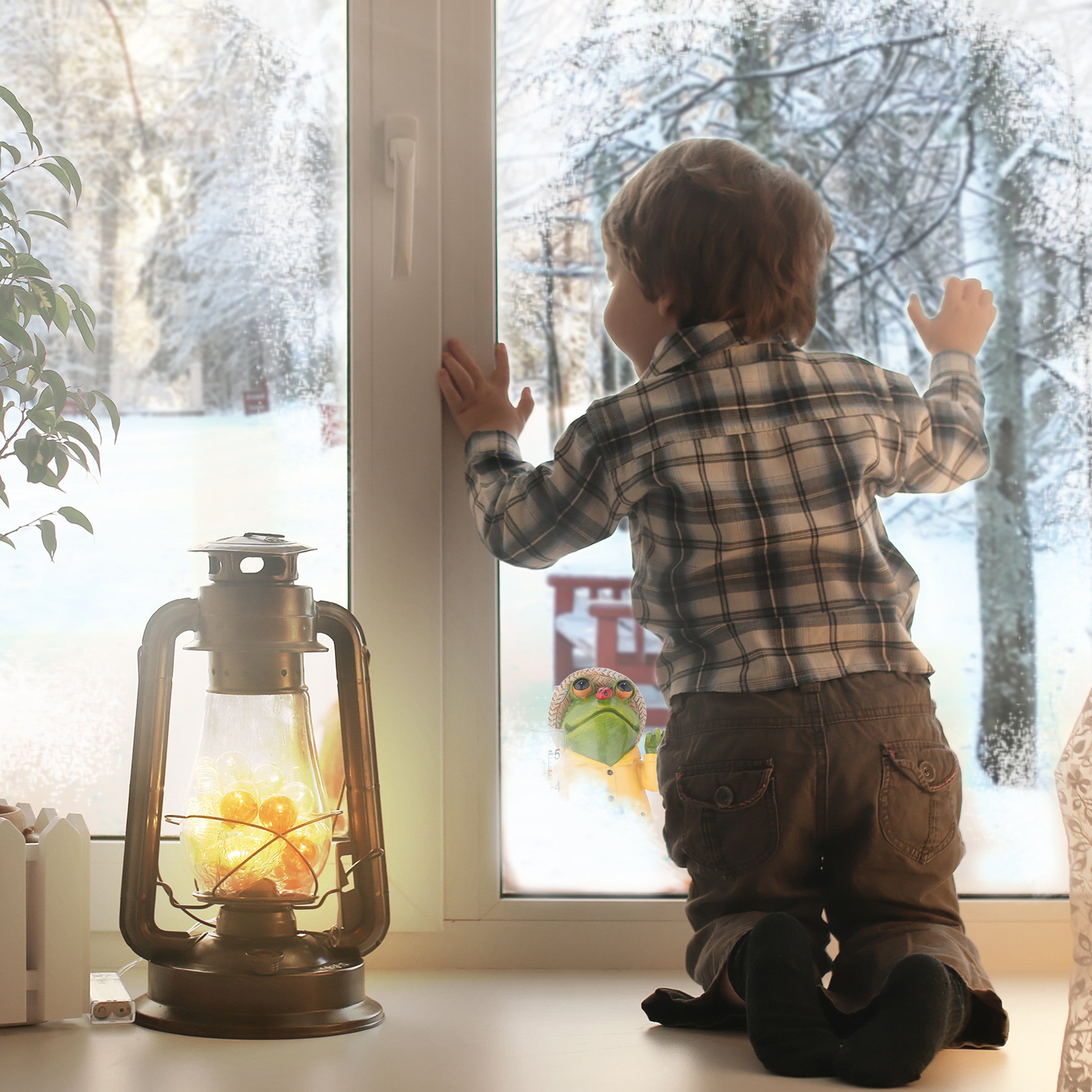 Pluviomètre grenouille jardin, résistant intempéries, mesure précipitations, HxLxP: 19x10,5x8 cm, multicolore, Relaxdays - 3