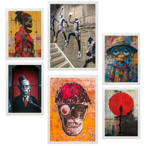 Sérigraphie Graffiti Originale – Tableau D'Art Urbain – Fait Main (Neuf)