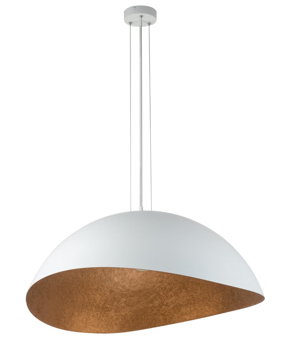 Lampa wisząca Solaris biało-miedziana 1xE27x15W dekoracyjna wym: 101 x 89 x 85 cm metal SIGMA
