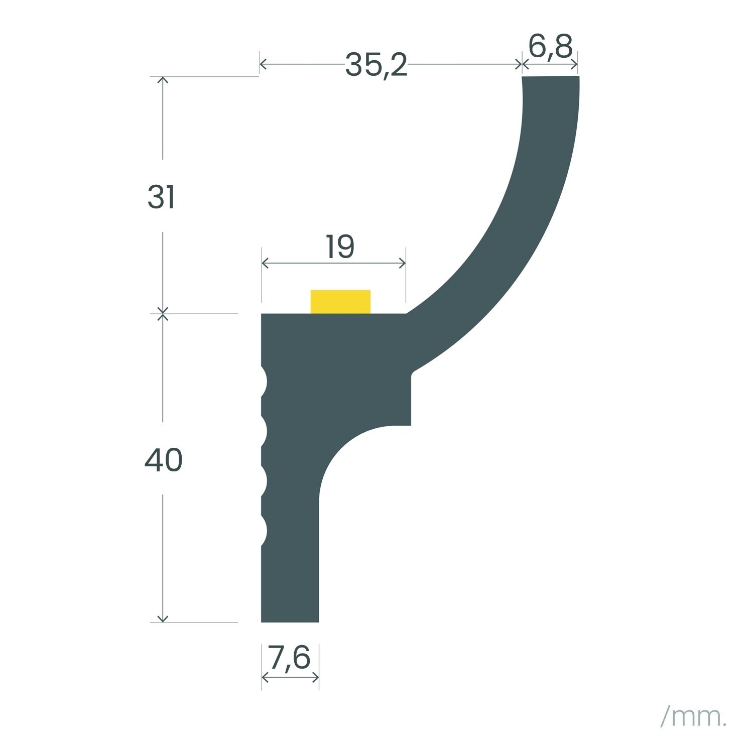 Moulure Classic 2m pour Ruban LED Blanc - 5