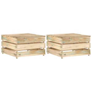Tables palette de jardin 2 pcs Bois de pin imprégné