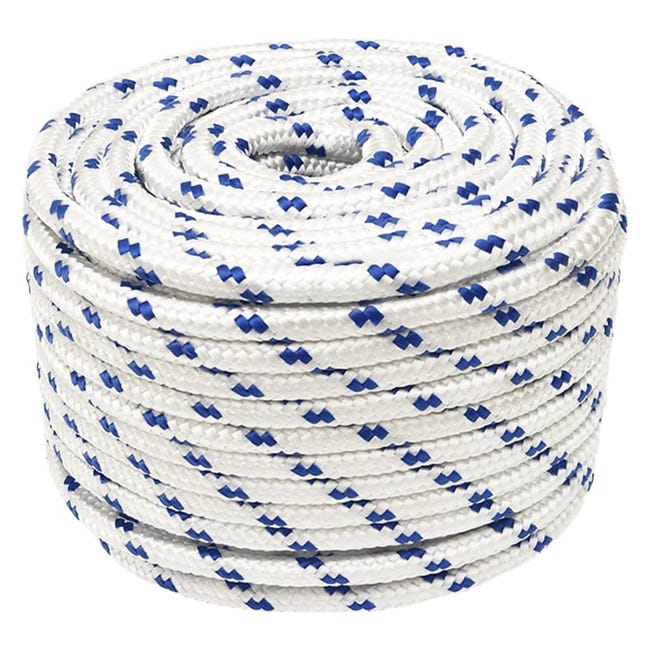 Cuerda De Polipropileno - 12 Mm De Diámetro, 10 M De Largo, Color Blanco, Resistente A La Intemperie Para Exteriores