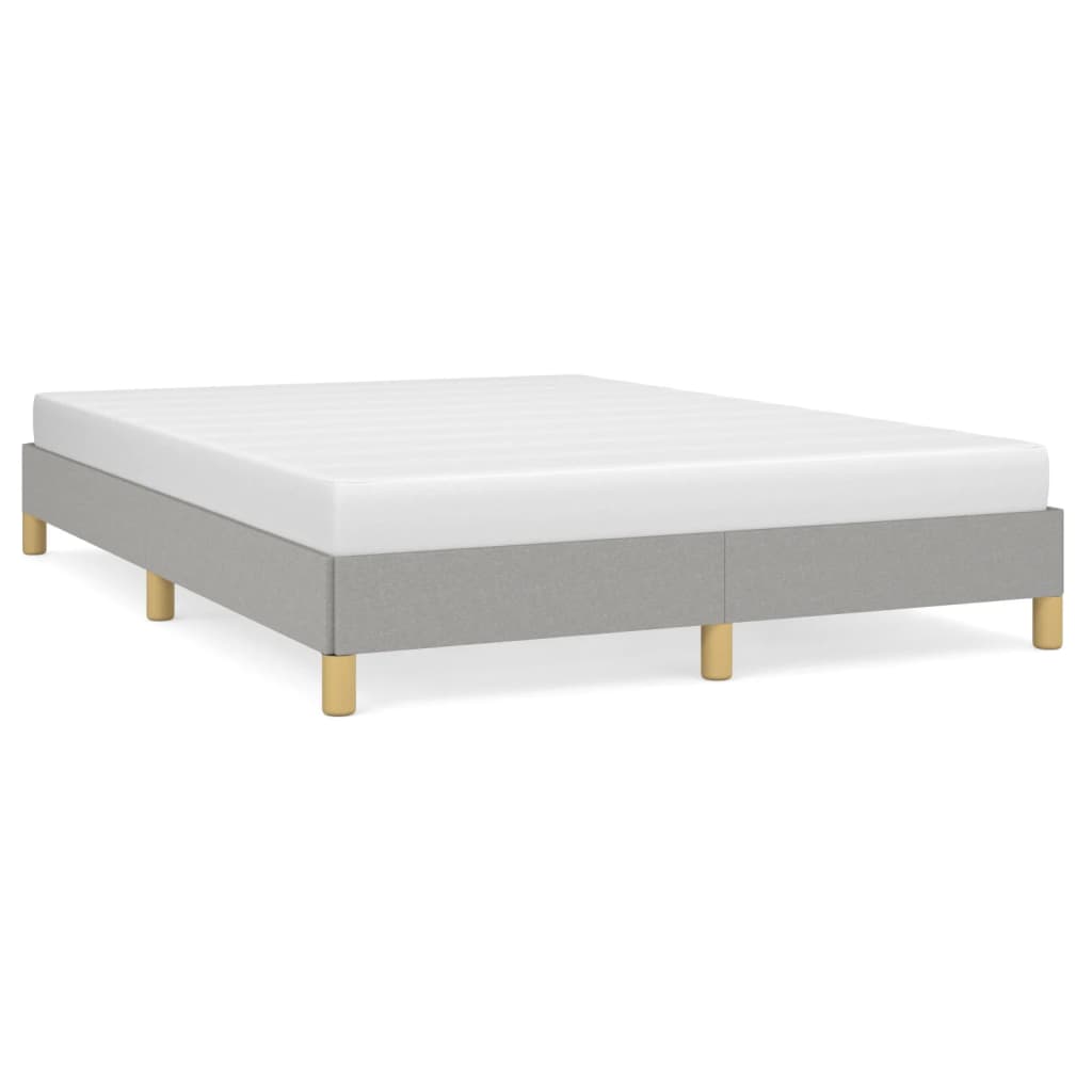 Cadre de lit sans matelas gris clair 160 x 200 cm en tissu - 2