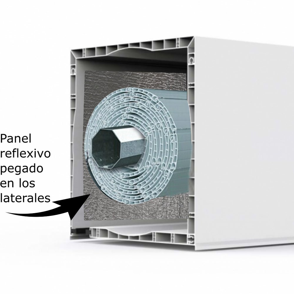 Pack de 5 painéis isolantes para caixas de estores (120 x 25 cm). Evite o calor e o frio. Fácil colocação. 100% alumínio e bolhas - 6