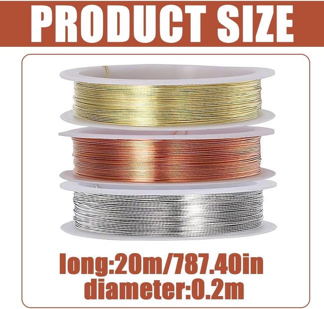 KLYNGTSK 3Rotoli Filo Artigianale 0,3 mm Filo per Gioielli Filo di Rame Resistente all'appannamento Rotoli di Filo Colorato con Tagliafili per Creazione di Gioielli Modellazione,50M(164 Piedi)/Rotolo KLYNGTSK 3Rotoli Filo Artigianale 0,3 mm Filo per Gioielli Filo di Rame Resistente all'appannamento Rotoli di Filo Colorato con Tagliafili per Creazione di Gioielli Modellazione,50M(164 Piedi)/Rotolo