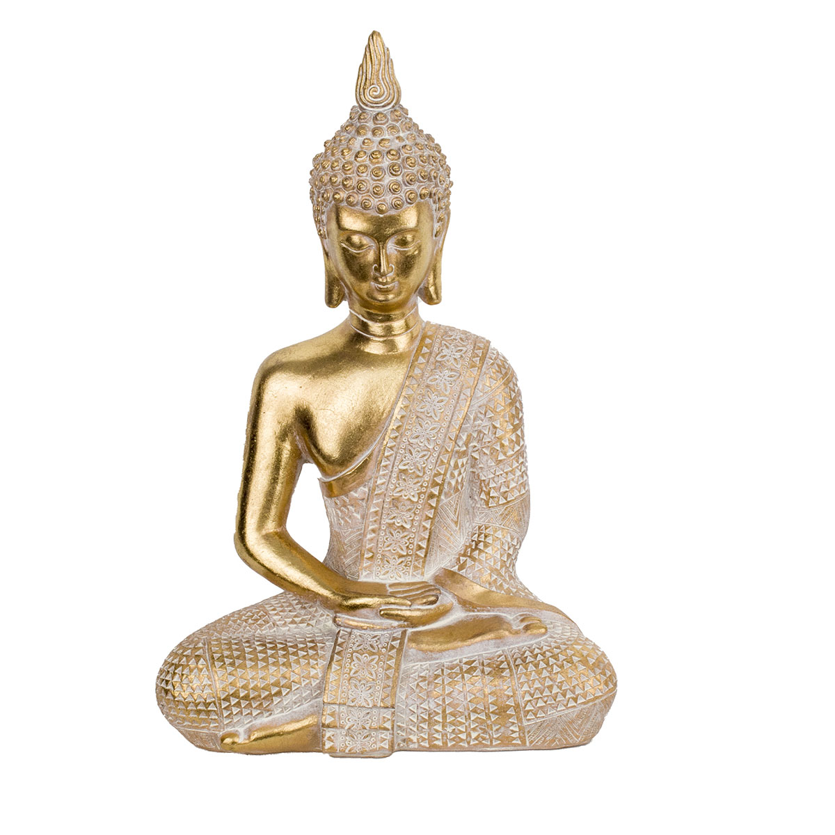 Signes grimalt by sigris - figura buda meditando dorado de resina | figura de buda figuras de resina para jardin figura resina decoración cm