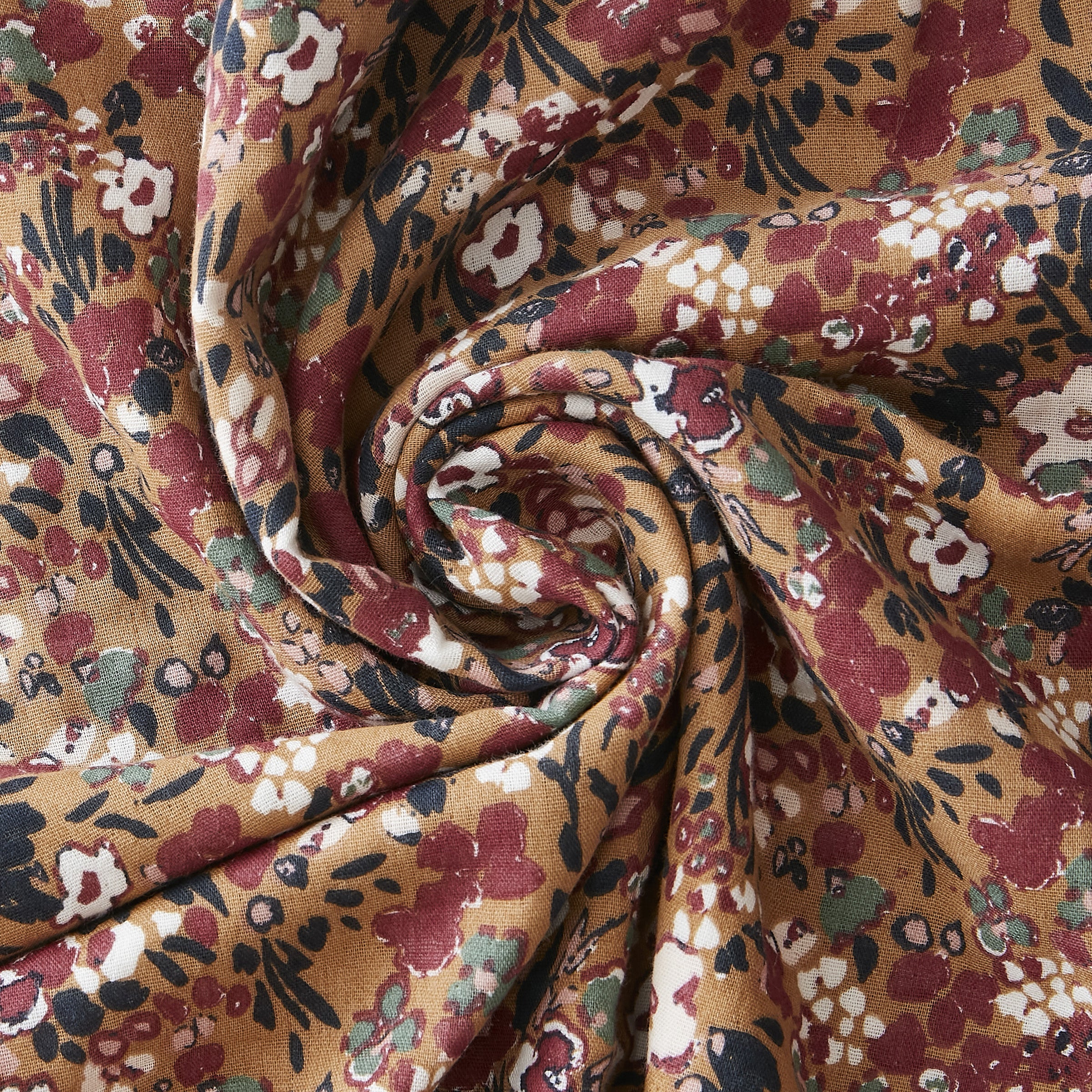 Taie d’oreiller 50 x 70 cm – Double Gaze de Coton Imprimée CAPUCINE Camel - 6