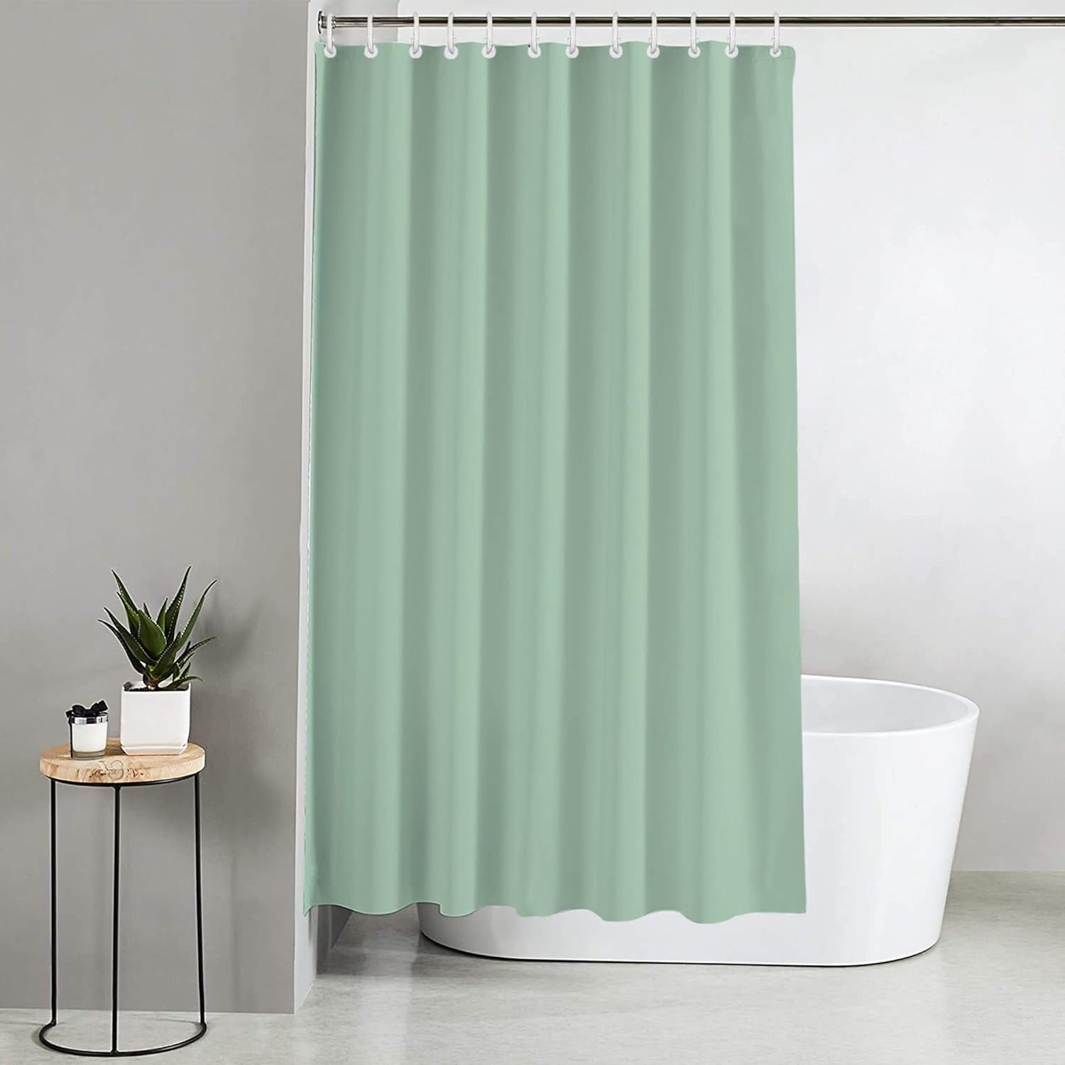 Rideau de douche avec aimants en bas, imperméable et anti-moisissure ...