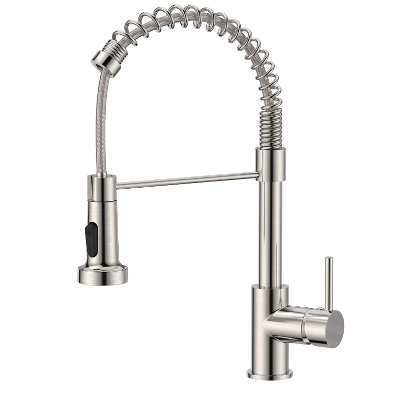 Bateria kuchenna Spring, bateria zlewozmywakowa obrotowa 360° z wysokim łukiem i 2 trybami natrysku
