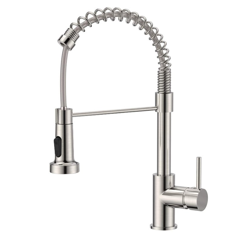 Bateria kuchenna Spring, bateria zlewozmywakowa obrotowa 360° z wysokim łukiem i 2 trybami natrysku