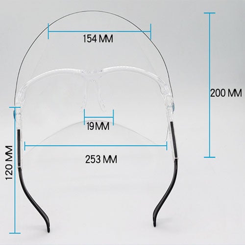 Masque cagoule en PET transparent HD anti-buée, chapeau anti-vent et anti-éclaboussures de sable, double masque - 3