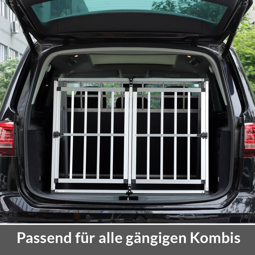 Caixa de transporte para cães XXL em alumínio 97x90x70cm - 3