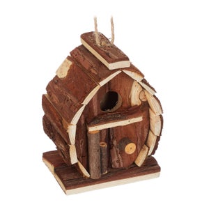 Casetta per uccelli decorativa in legno WELCOME - da
