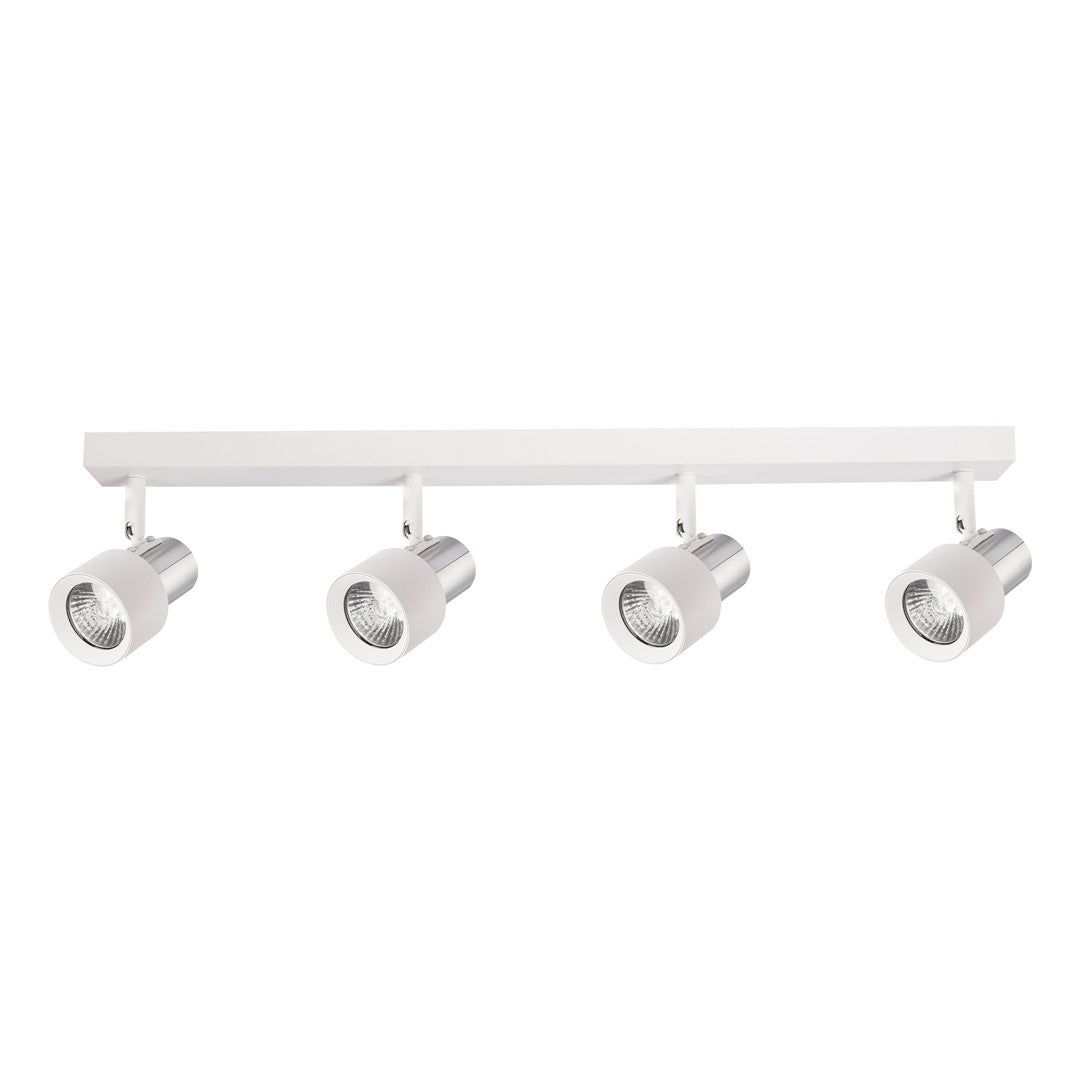 Reflektor sufitowy spot natynkowy Cino listwa biały chromowany 4xGU10x10W wym: 11,5 x 60 x 6 cm aluminium Milagro
