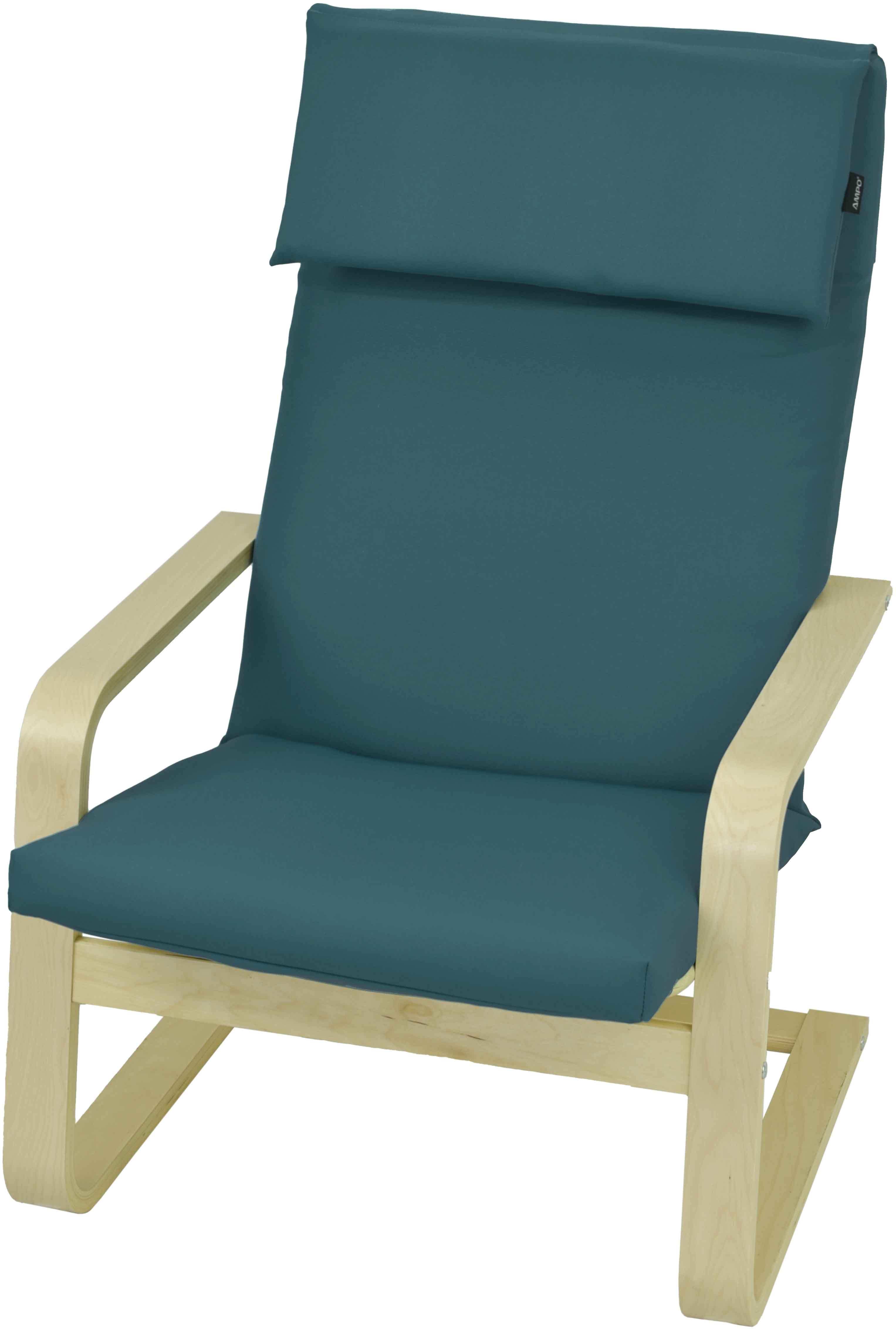Poduszka na fotel drewniany Poang Pello AMPO morski gładki 1 szt.