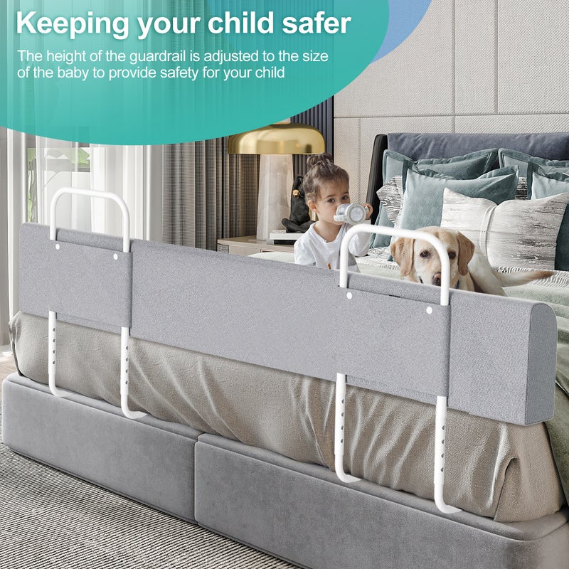 Barandilla de cama Protección contra caídas de la cama - 150 cm - Regulable en altura, deformable - 3