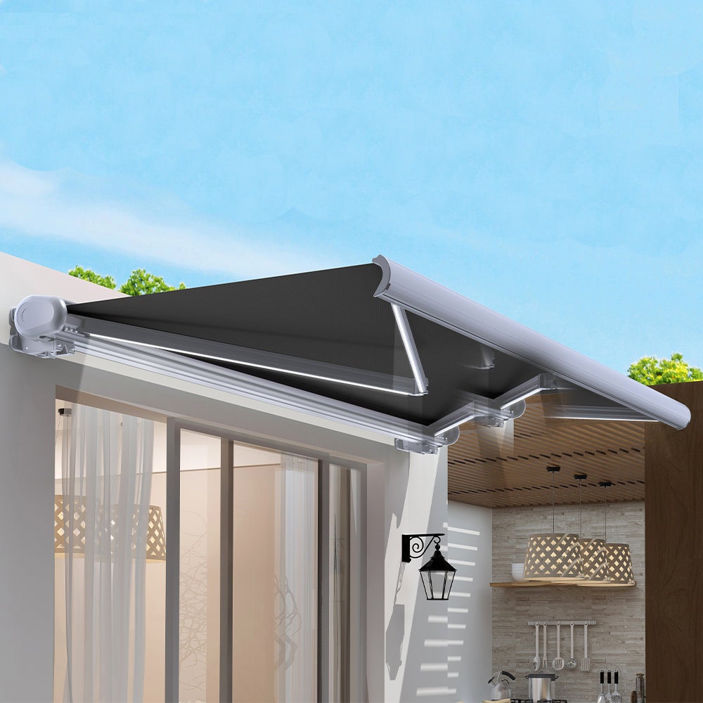 Tende Da Sole Tenda Da Sole Con Manovella Grigio Scuro