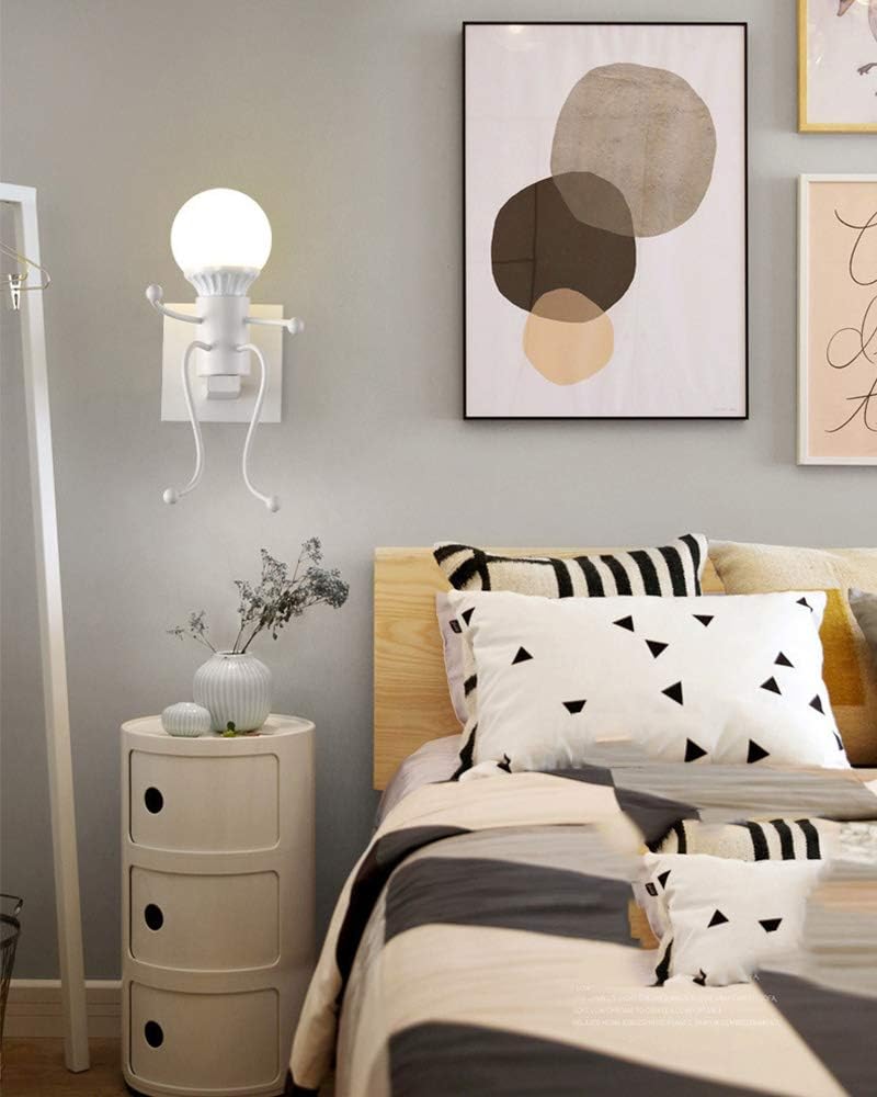 Creative Appliques murales E27 moderne Fer Intérieur Lampe Appliques Luminaires, Conception De Bande Dessinée Applique Murale De Chambre D'enfants, Co - 3