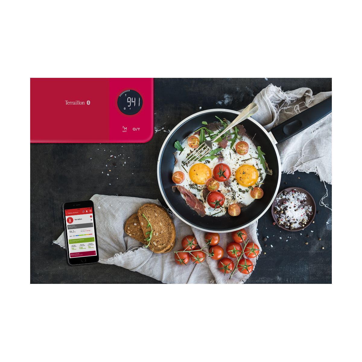 Balance connectée TERRAILLON NUTRITAB Cranberry - 5