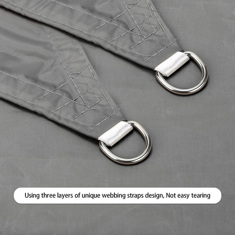 Voile d'ombrage 3 x 5 m - Auvent extérieur imperméable avec protection UV pour terrasse de jardin - 4