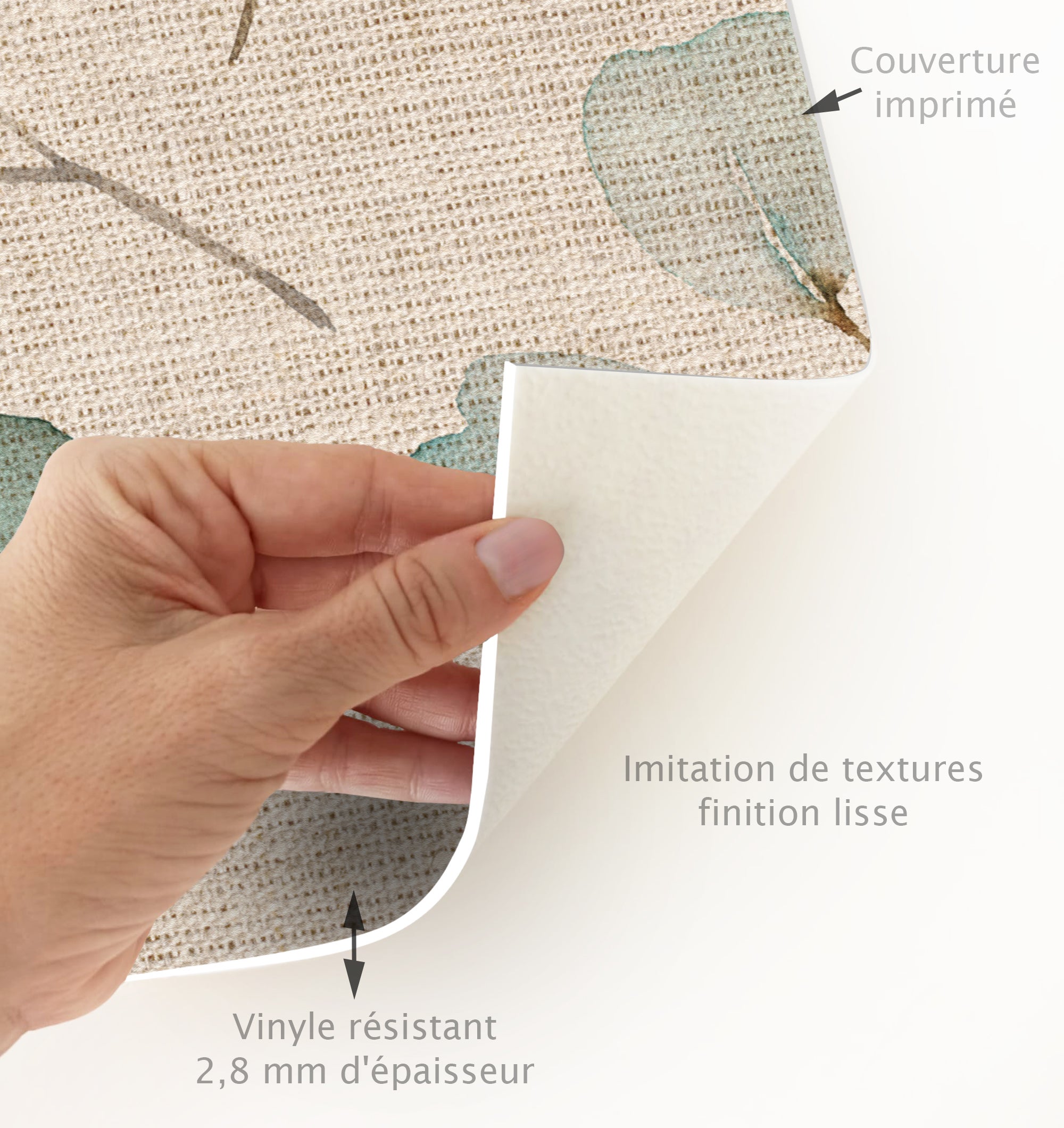 Tappeto antiscivolo in vinile Mirta 200x300 cm - PVC stampato, lavabile, ignifugo, per salotto e cucina - 3