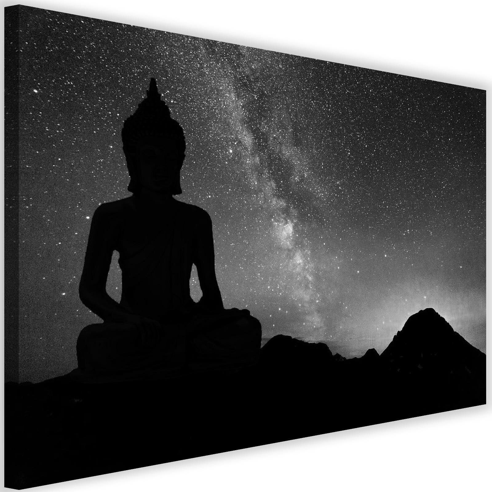 Obraz na płótnie, Budda zorza polarna pejzaż 60x40