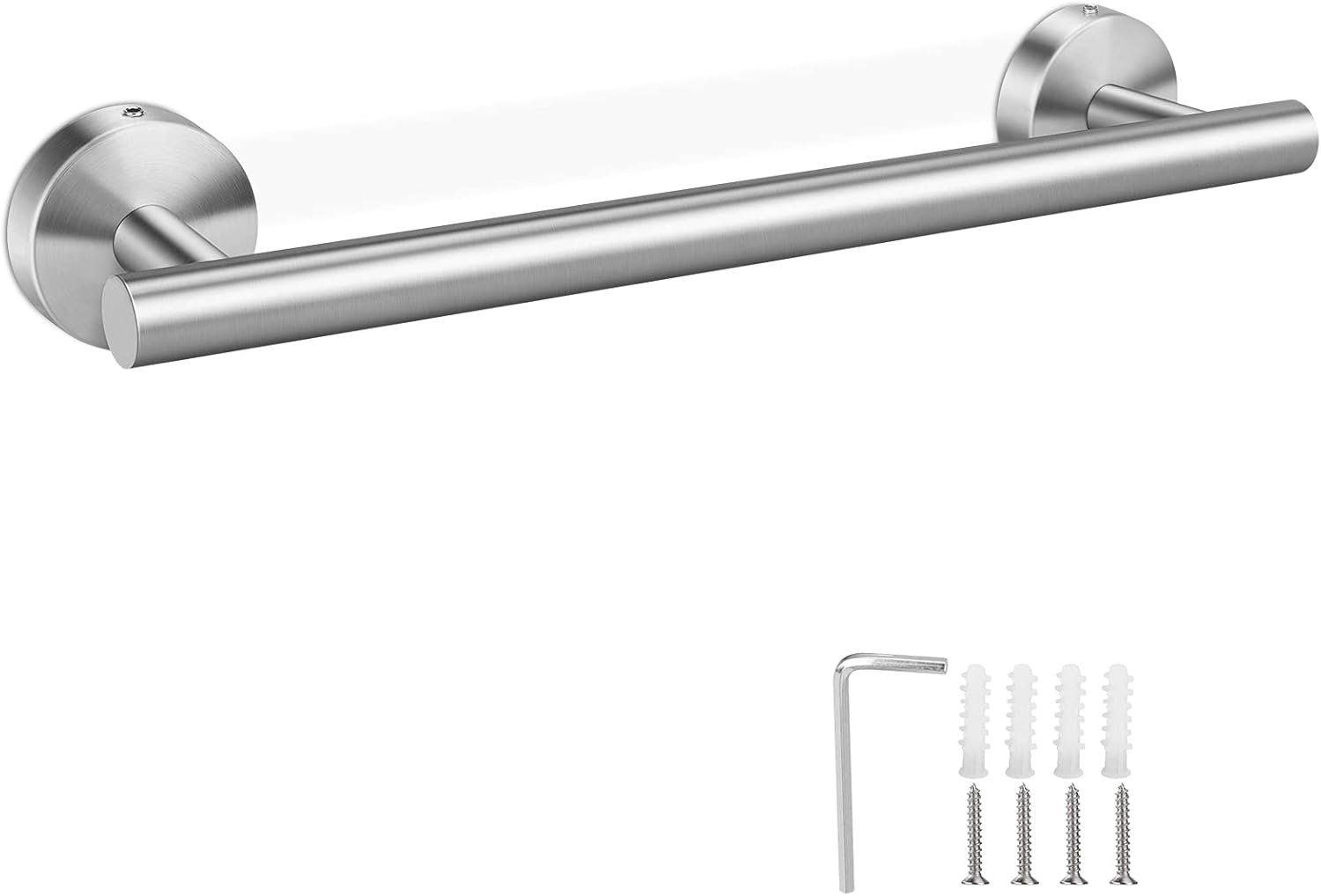 Uchwyt na ręczniki, wspornik łazienkowy Uchwyt na ręczniki ze stali nierdzewnej, 30 cm, srebrny