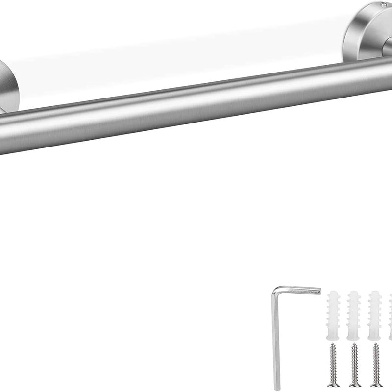 Uchwyt na ręczniki, wspornik łazienkowy Uchwyt na ręczniki ze stali nierdzewnej, 30 cm, srebrny