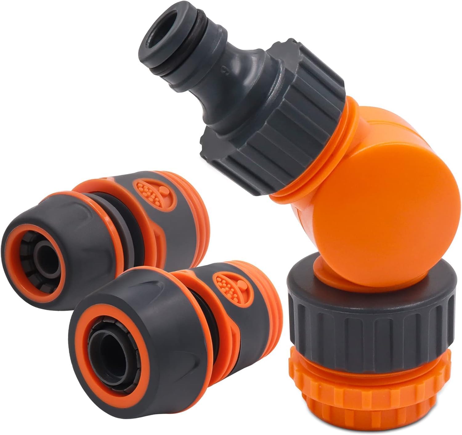 Złącze kolankowe obrotowe 3 w 1 do kranu 1/2", 3/4", 1" z 2 złączami do węża 1/2" i 3/4" do kranów ogrodowych i węży