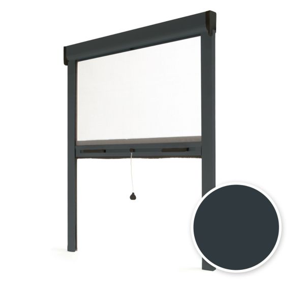 Moustiquaire enroulable fenêtre recoupable 220x125 cm, coffre alu premium anthracite, Avosdim - 2