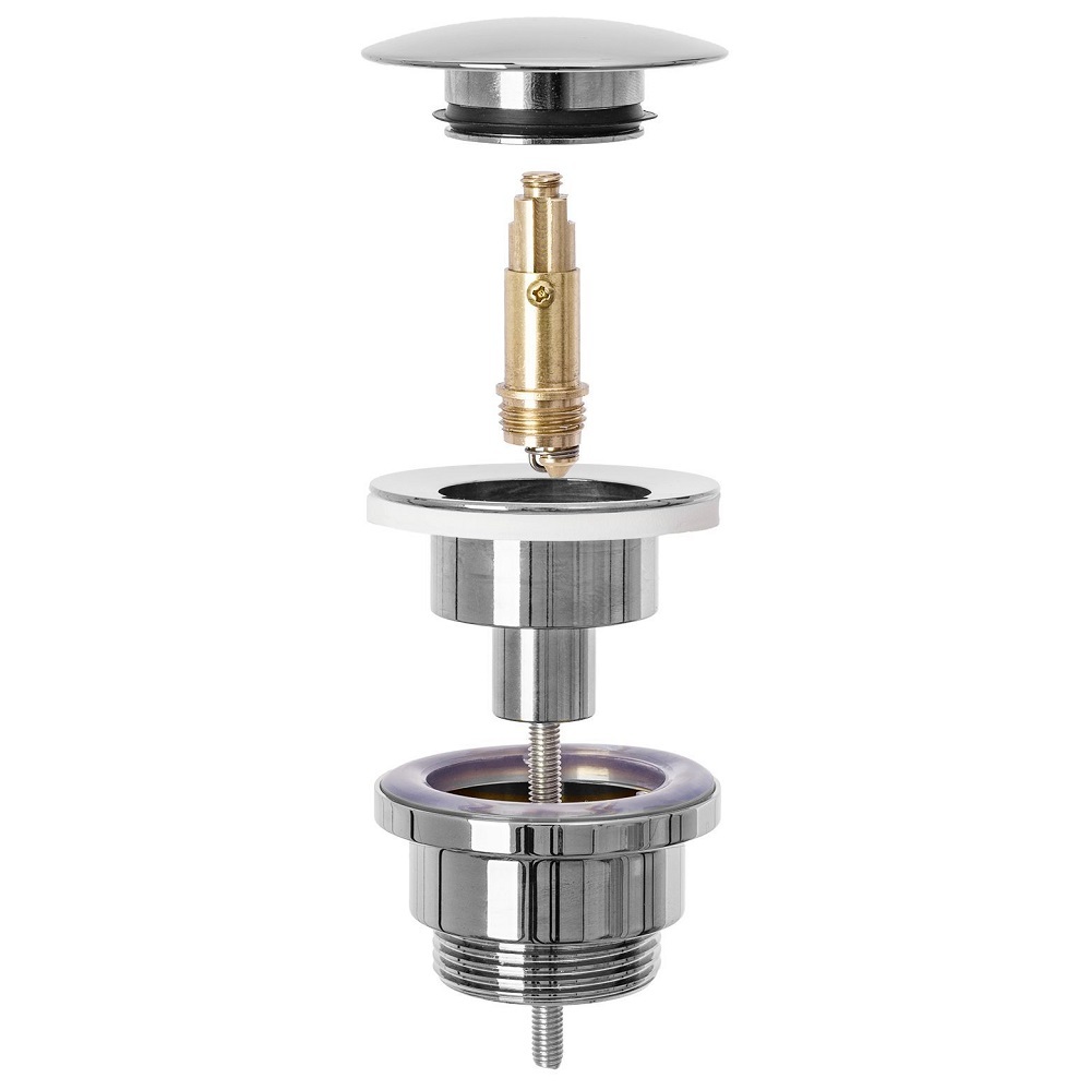Bonde lavabo Clic-clac Chrome Universelle À Visser, - 2