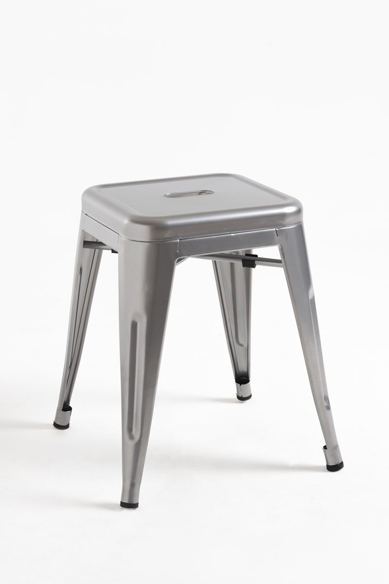 Regalos miguel - packs taburetes pequeños - pack 4 taburetes torix pequeños - gris metalizado