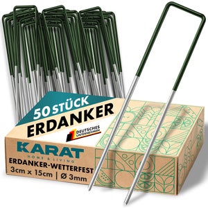 Piquets Sol Durs Lot De 14 Piquets Ancrage Relaxdays 20cm - Acier Inoxydable - Pour Sols Durs Et Rocailleux Piquets Acier