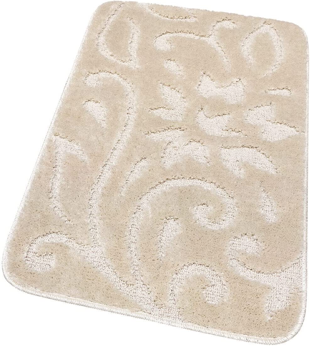Mata łazienkowa Miękka Dywanik Przyłóżkowy Nowoczesny Elegancki Antypoślizgowy Chłonny Beżowy 65x130 cm
