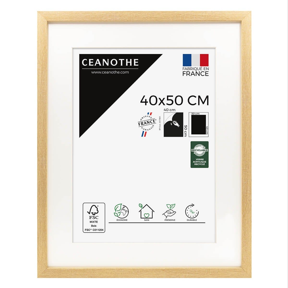 Cadre photo 40x50 cm Milan brut avec passe-partout 30x40 cm | Leroy Merlin Cadre photo 40x50 cm Milan brut avec passe-partout 30x40 cm | Leroy Merlin