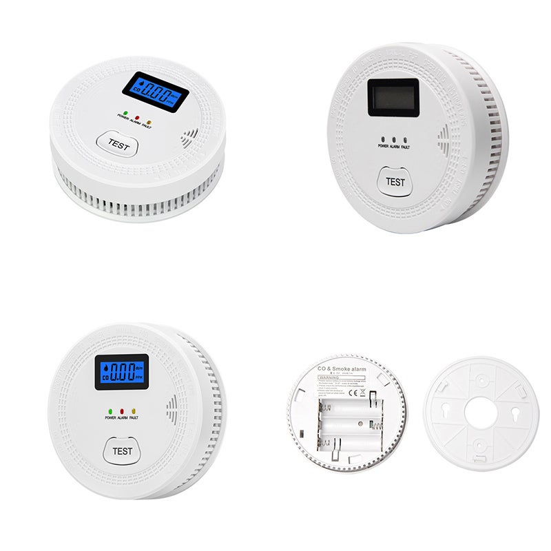Détecteur de fumée et de CO 2 en 1, détecteur de détection de gaz, blanc (anglais) sans pile - 3