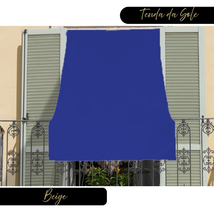 TENDA Sole da ESTERNO Giardino BALCONE Unito BLU Confezionata Misura Cm. 140x250