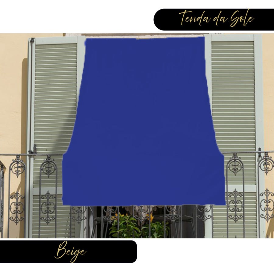 TENDA Sole da ESTERNO Giardino BALCONE Unito BLU Confezionata Misura Cm. 140x250 TENDA Sole da ESTERNO Giardino BALCONE Unito BLU Confezionata Misura Cm. 140x250