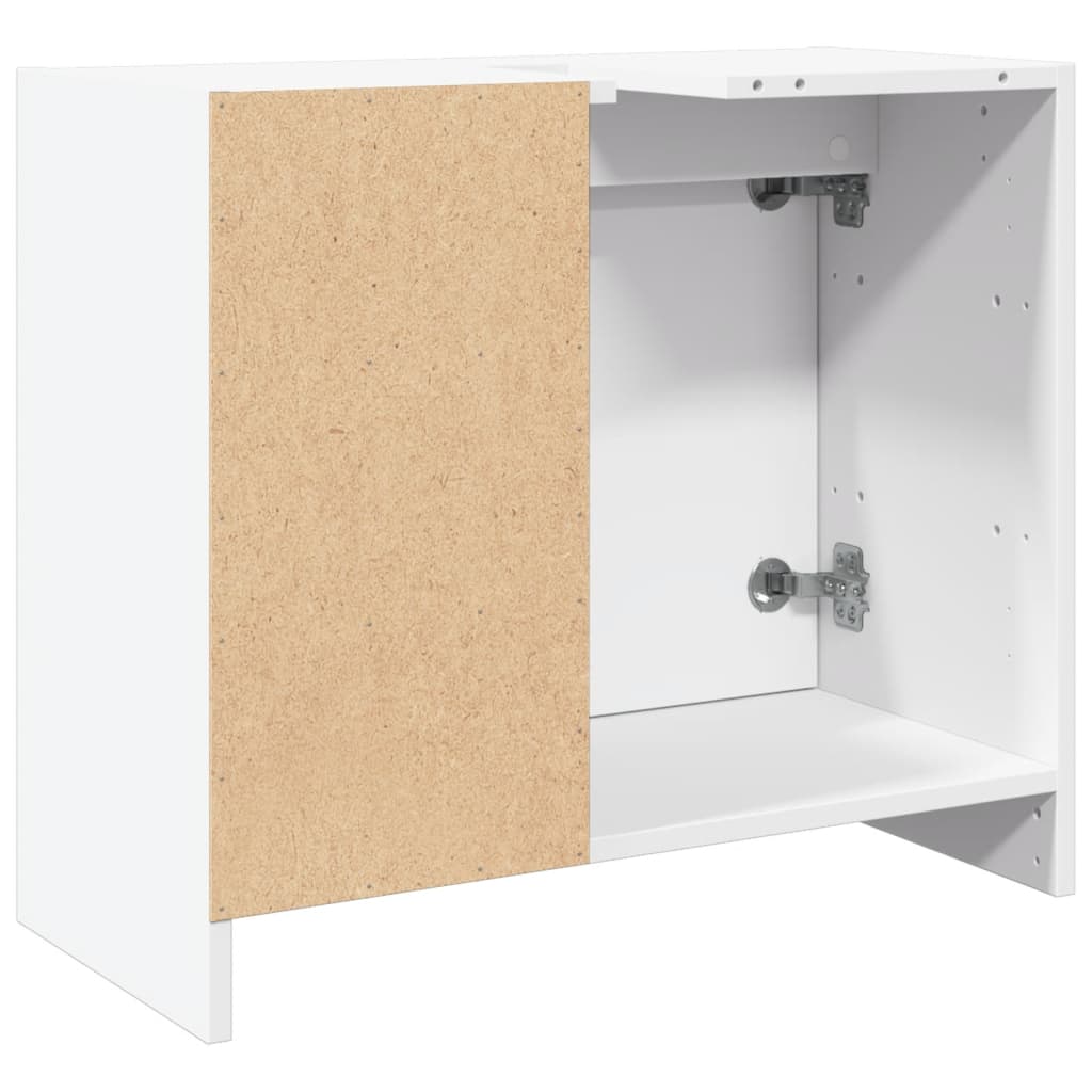 Mueble lavabo blanco 63x29x55 cm de madera contrachapada - 7