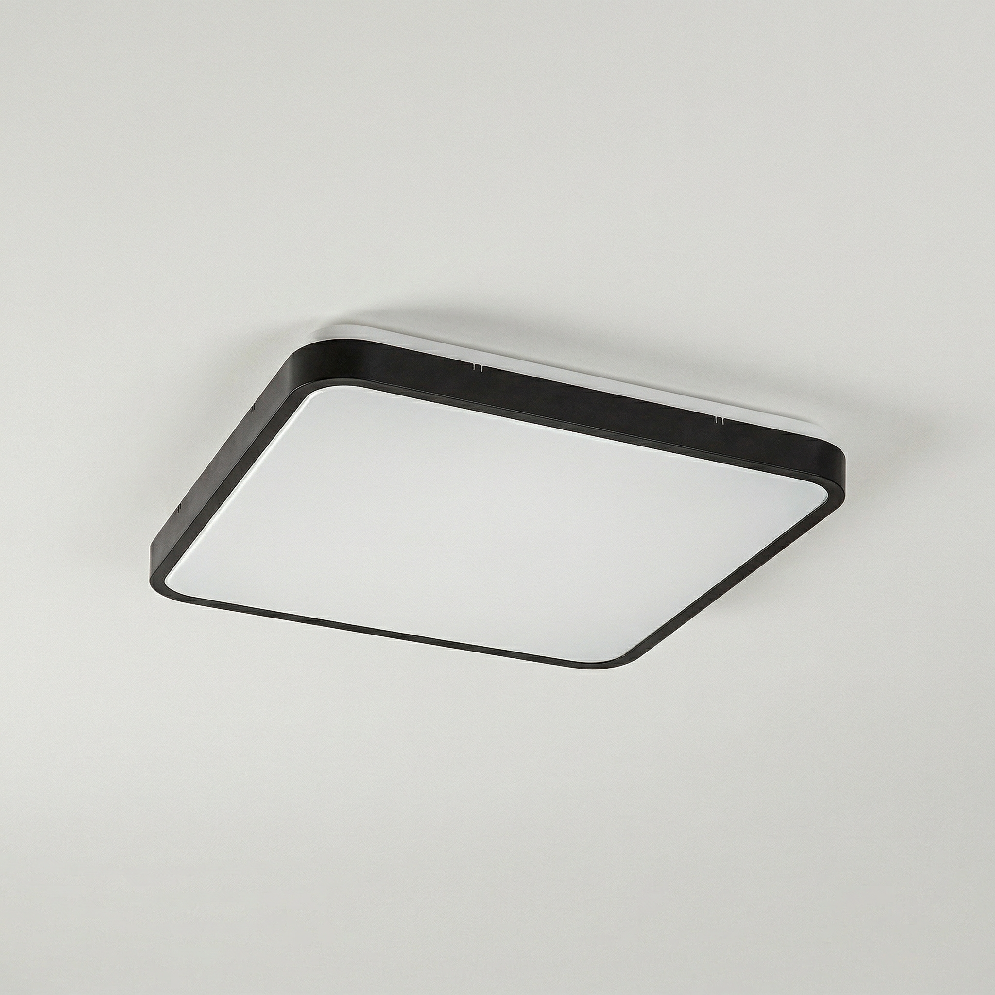 Plafon Alenzo kwadratowy czarno-biały LED 36W 3000K-6000K 2300lm z pilotem wym: 6,5 x 42 cm IP44 tworzywo sztuczne Rabalux
