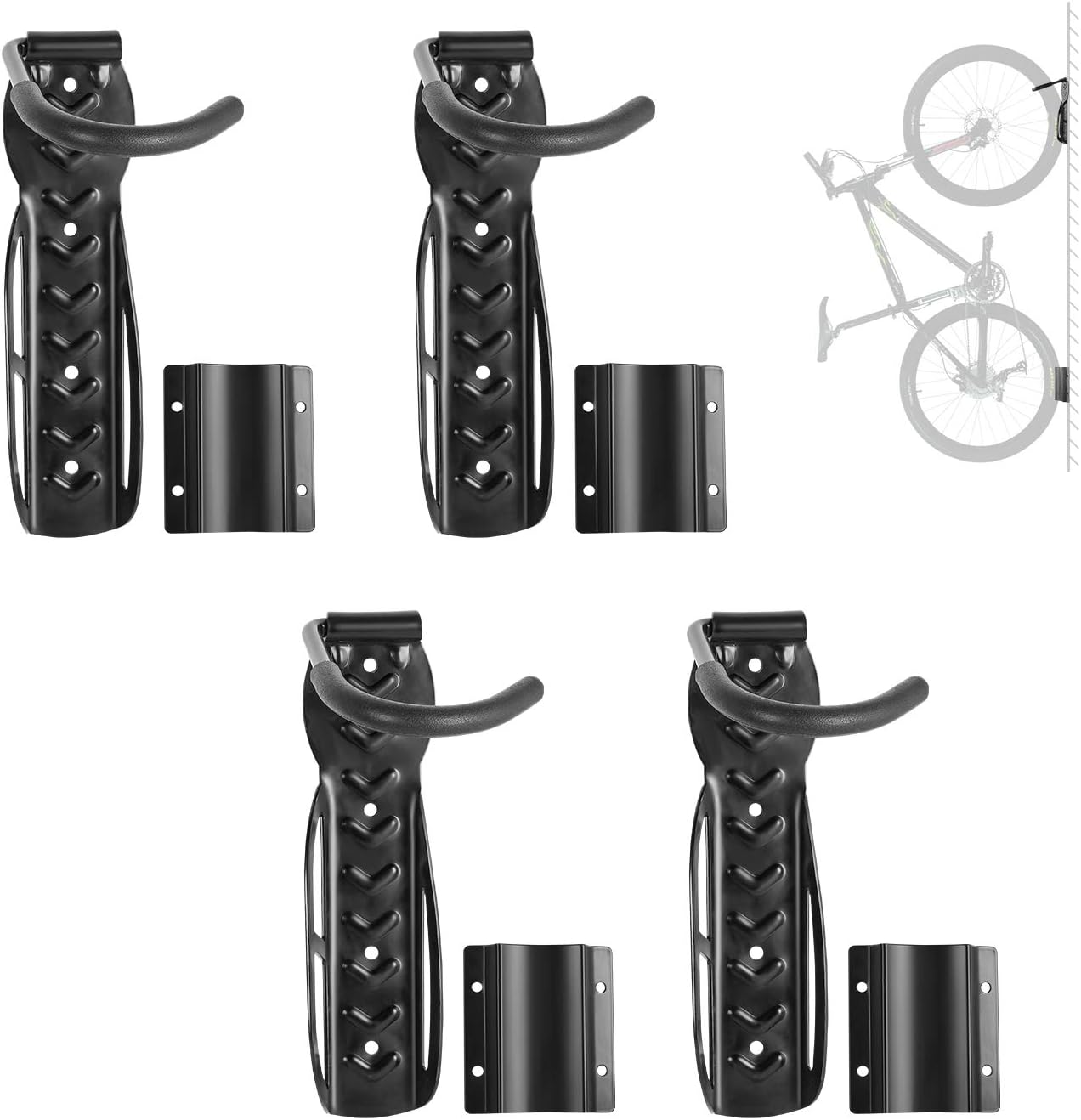 Gancio Portabici Da Parete Regolabile – 35 Kg, Pieghevole, Per Bici, E-bike E Scooter, Nero