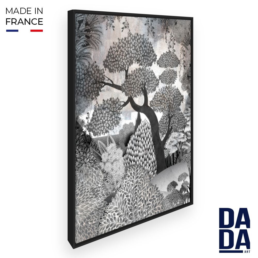 Affiche Murale Aigle Forêt Noir Et Blanc – Toile 30x40 Cm, Décoration Salon Bureau Chambre