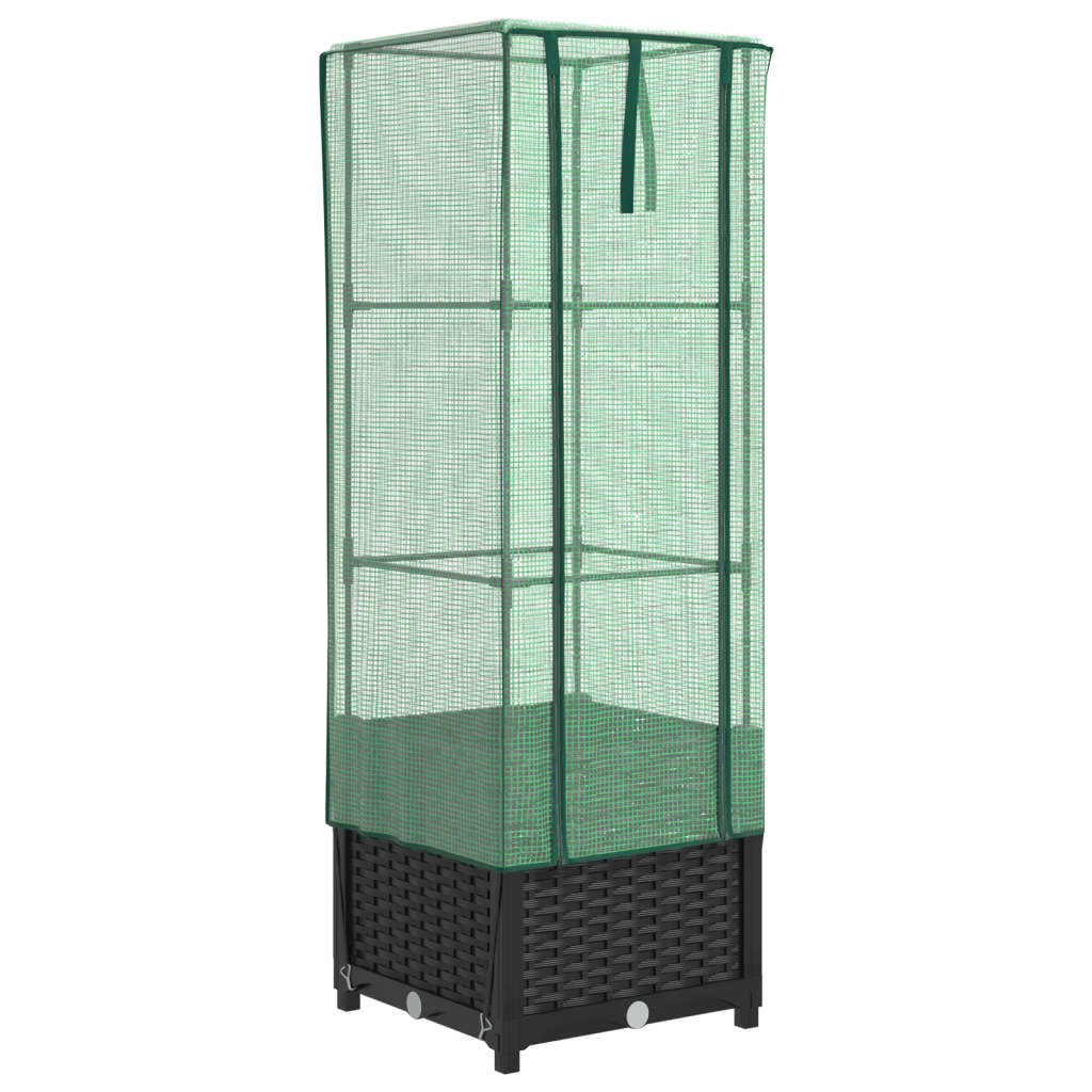 Fioriere Da Esterno Polyrattan Grigia 83x30,5x60cm