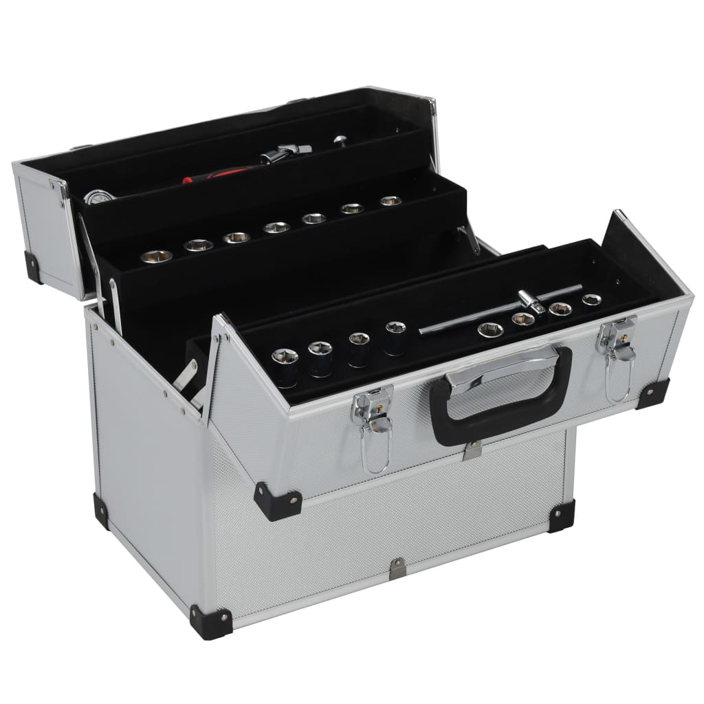 Valigetta In Alluminio 20x20x80 Cm - Per Strumenti, Attrezzi O Oggetti Di Valore, Imbottita E Robusta